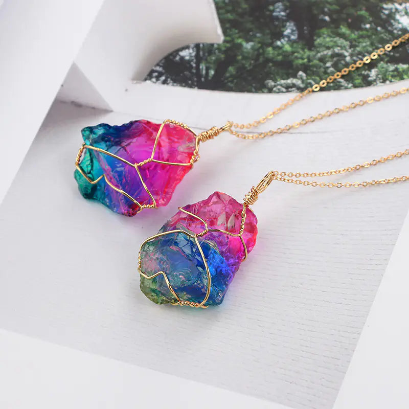 Natural Colorful Crystal Pendant