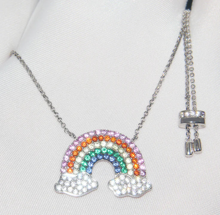 Rainbow Crystal Choker Necklace