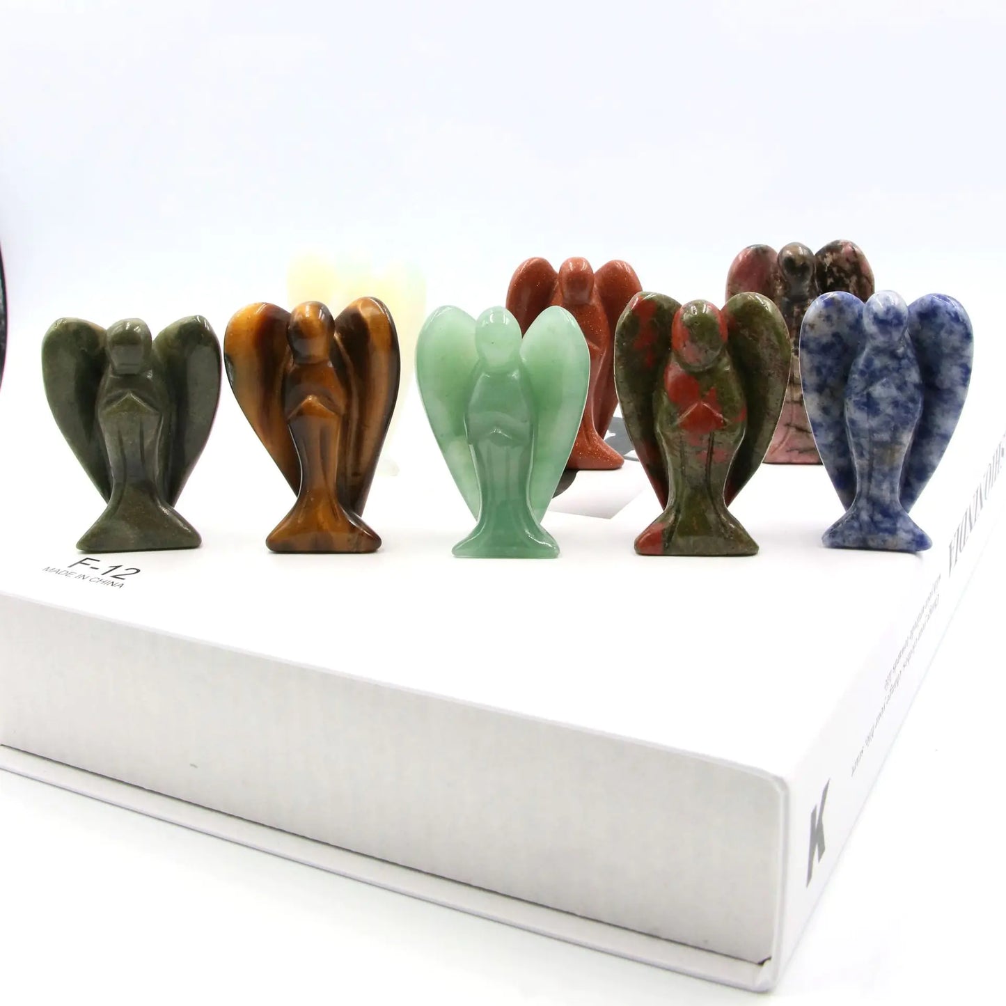 Natural Crystal Angel Rose Quartz Home Decor