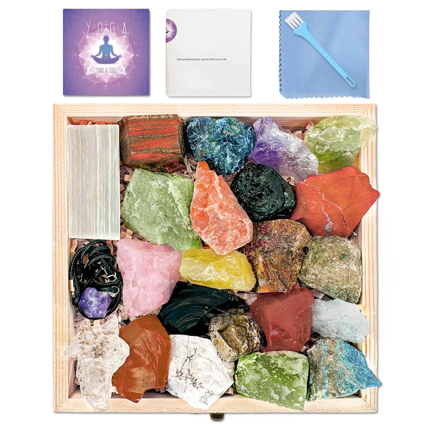 22pcs Real Crystals and Healing Stones