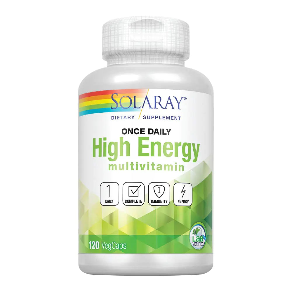 Once Daily High Energy Solaray 120 VegCaps Pack of 2