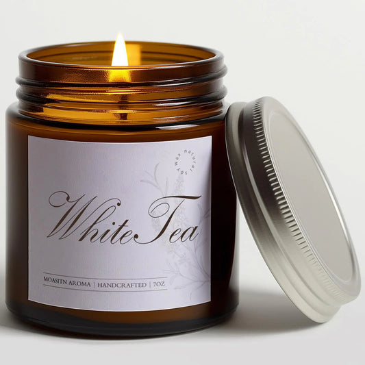 White Tea Scented Candles for a Cozy Home | Bergamot & White Tea Musk Scented