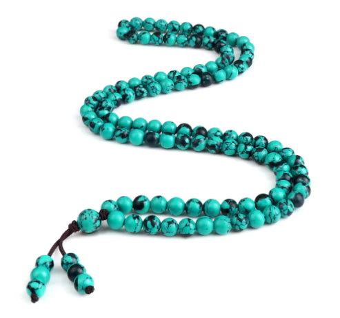 Malachite 108 Beaded Necklace