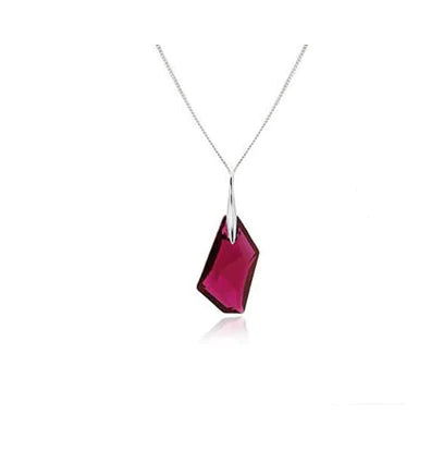 Austrian Crystal Necklace with Wish Stone Pendant