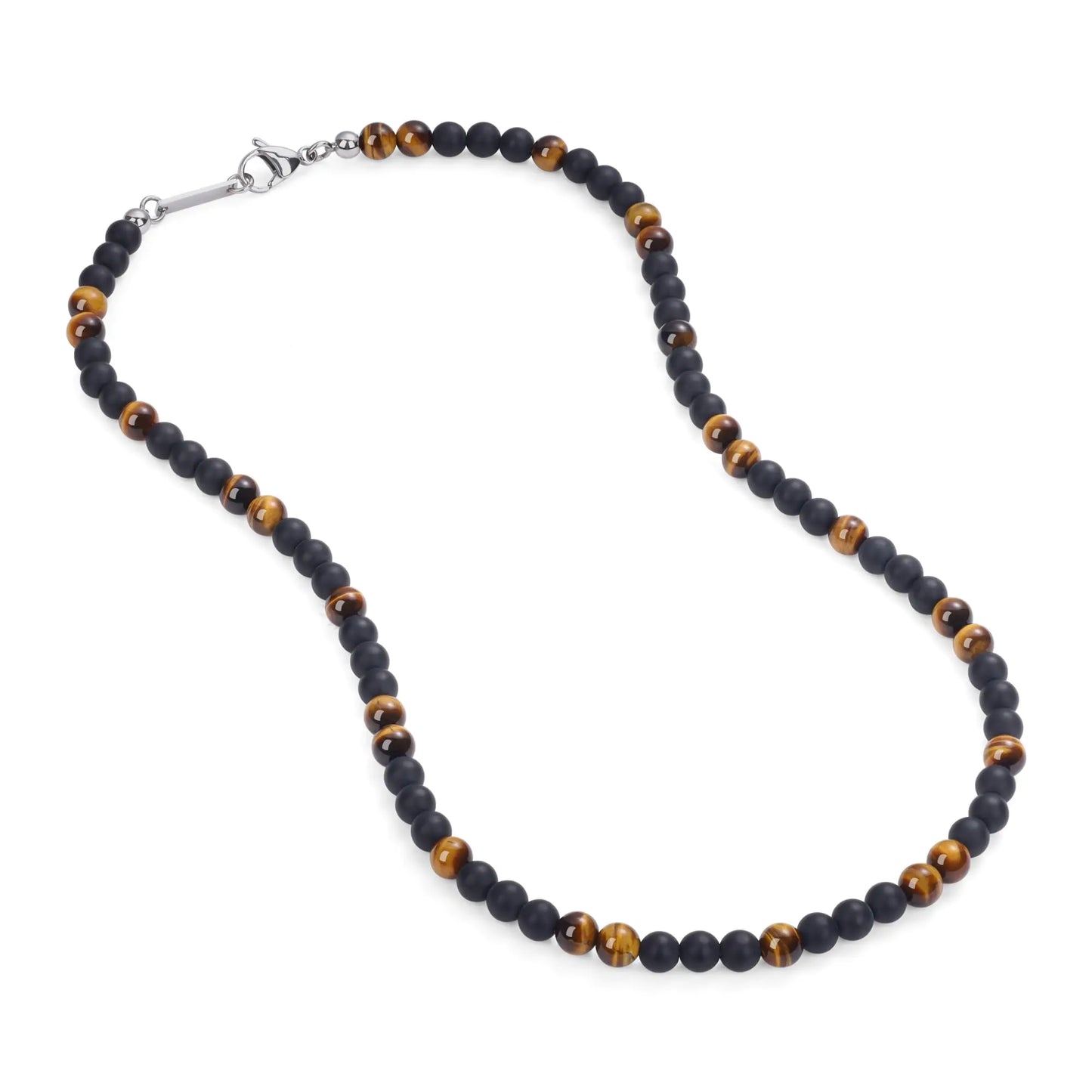 Tiger Eye Necklace Mens Black Necklace