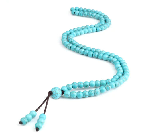 Malachite 108 Beaded Necklace