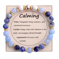 Healing Stone Bead Bracelet - for Calming Energies