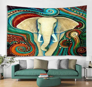 Abstract Elephant Tapestry (One Piece)