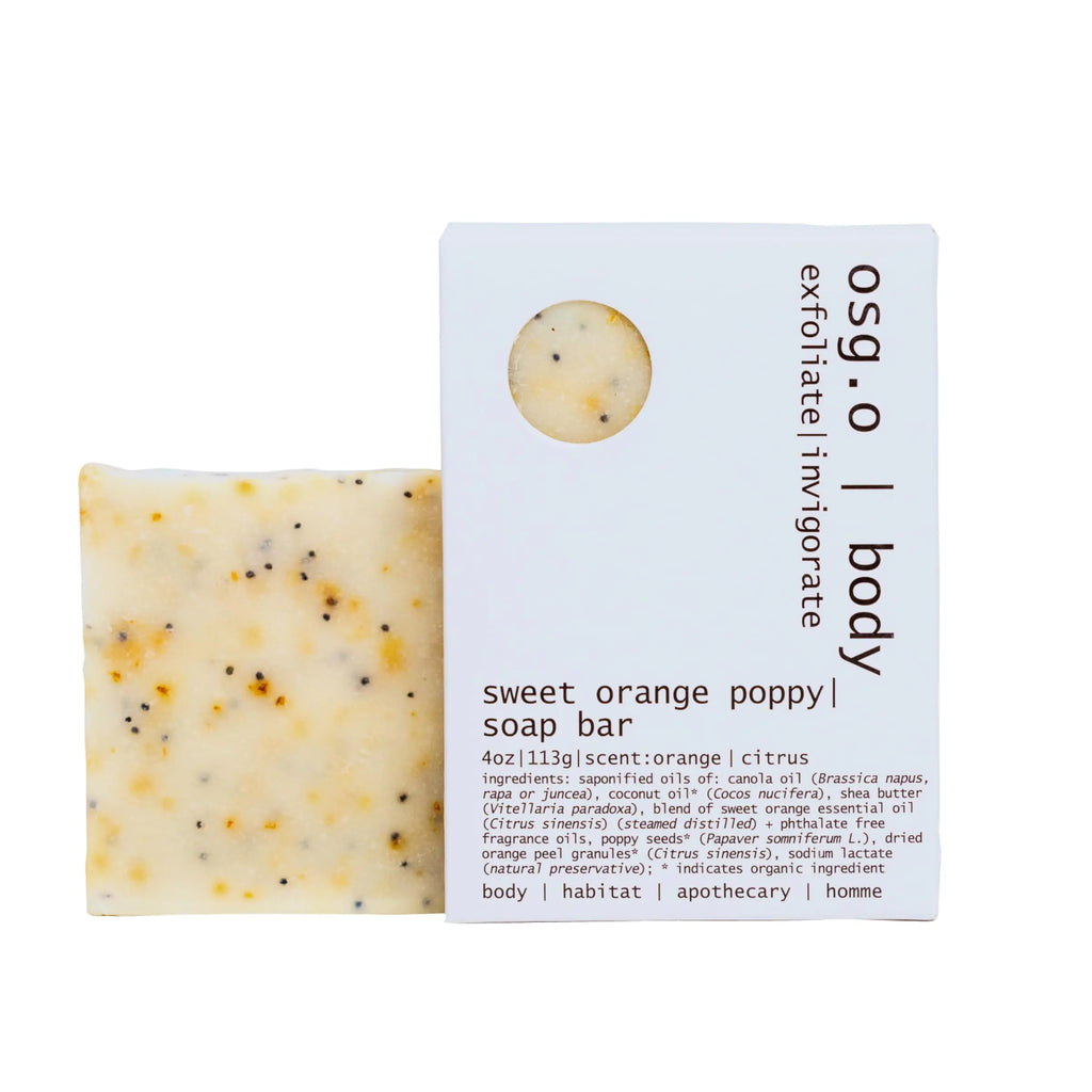 Natural Organic Soap Bar with Sweet Orange and Poppy