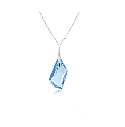 Austrian Crystal Necklace with Wish Stone Pendant