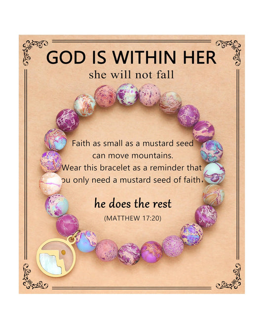 God is Within Her - Mustard Seed Bracelet