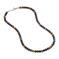 Tiger Eye Necklace Mens Black Necklace