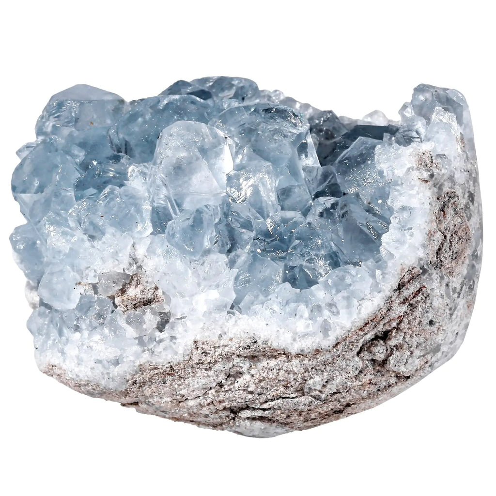 Natural Raw Blue Celestite Crystal Cluster