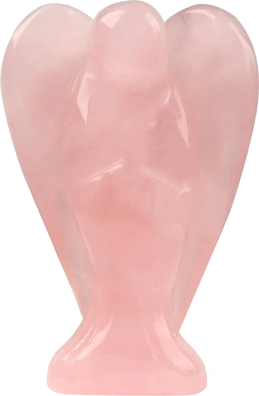 Rose Quartz Angel - 1.5" Decor Healing Crystals Spiritual Protection Guardian Statue