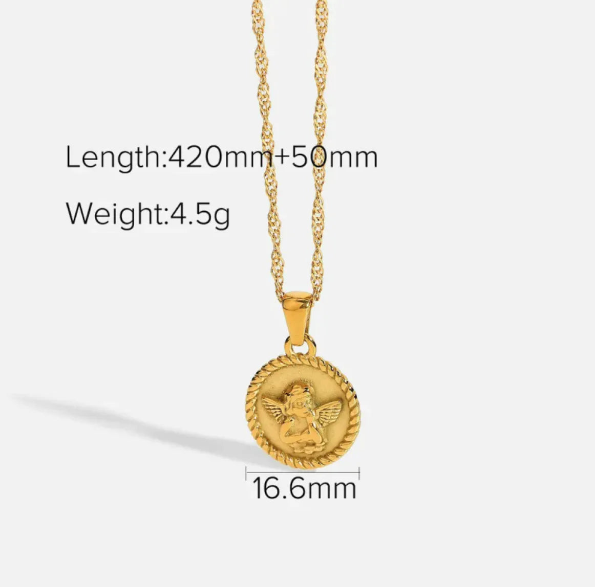 Cupid Angel Pendant Necklace