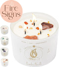 Fire Signs Candle - Infused with Sunstone & Red Agate Crystals