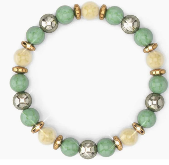 Unisex Lapis Lazuli and Black Agate Chiffon Bracelet