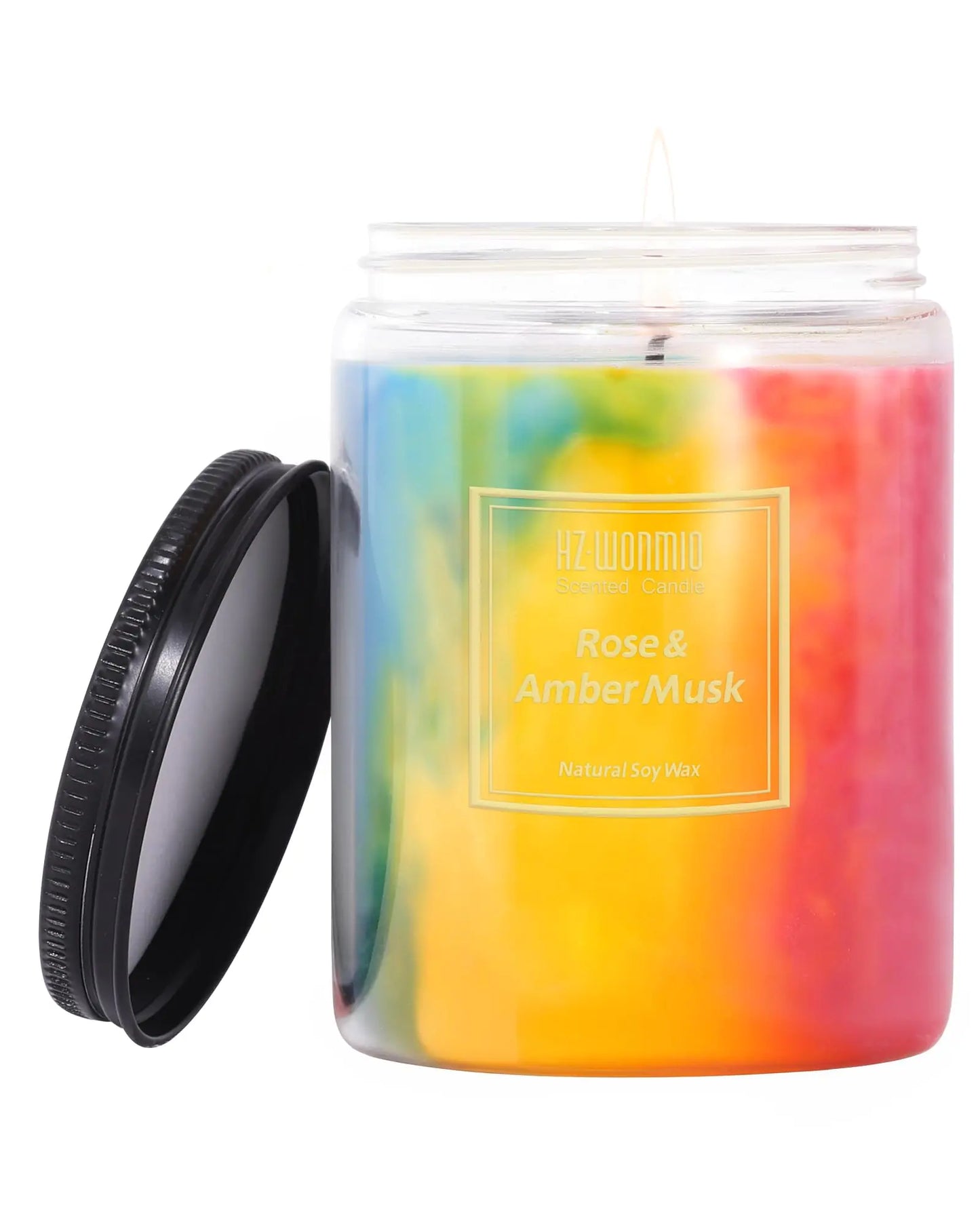 Colourful Rose Scented Candle