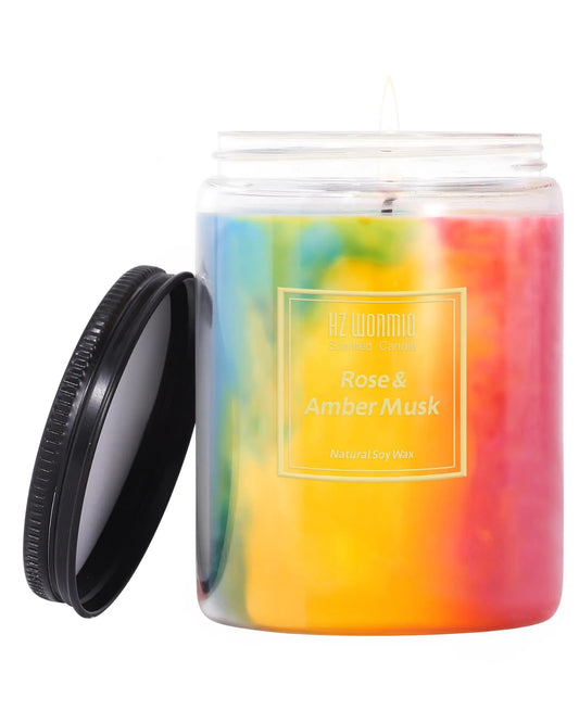 Colourful Rose Scented Candle